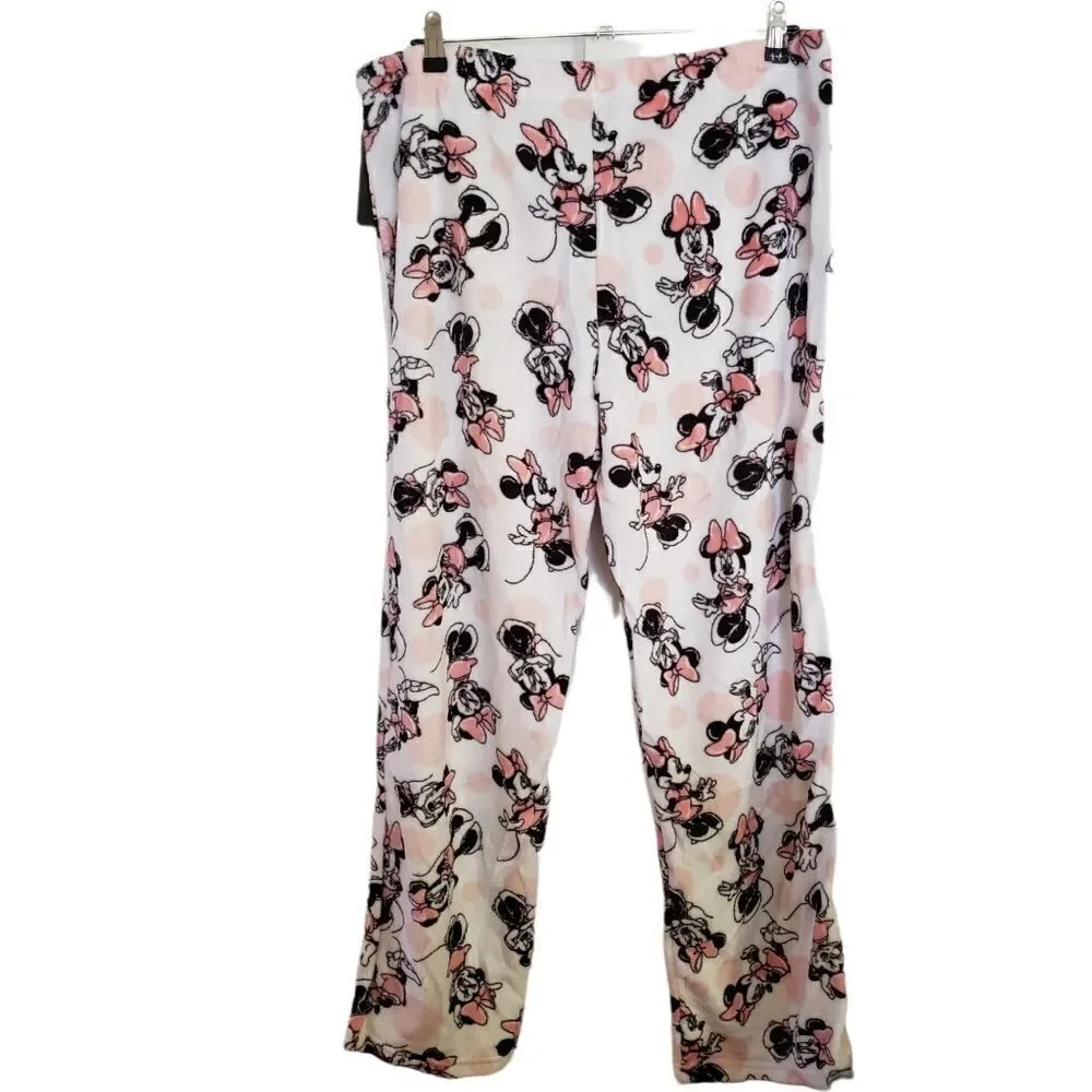 Disney Minnie Mouse Elastic Drawstring Waist Sleepwear Bottoms - Picture 2 of 6